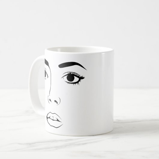 Frauengesicht Kaffeetasse (Vorderseite Links)