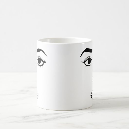 Frauengesicht Kaffeetasse (Mittel)