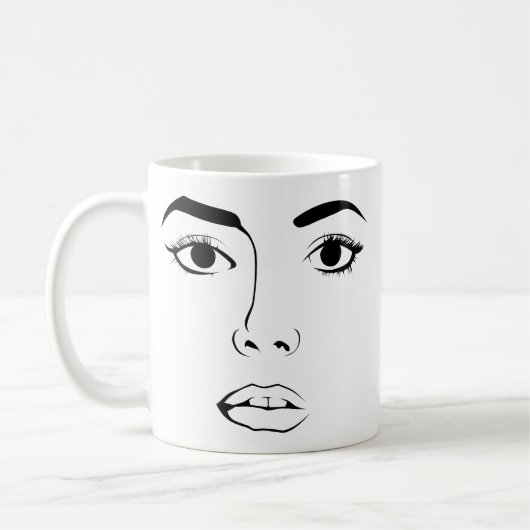 Frauengesicht Kaffeetasse (Links)