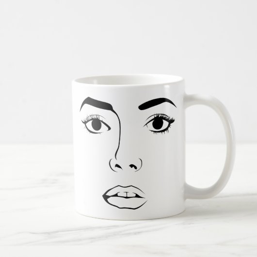 Frauengesicht Kaffeetasse (Rechts)