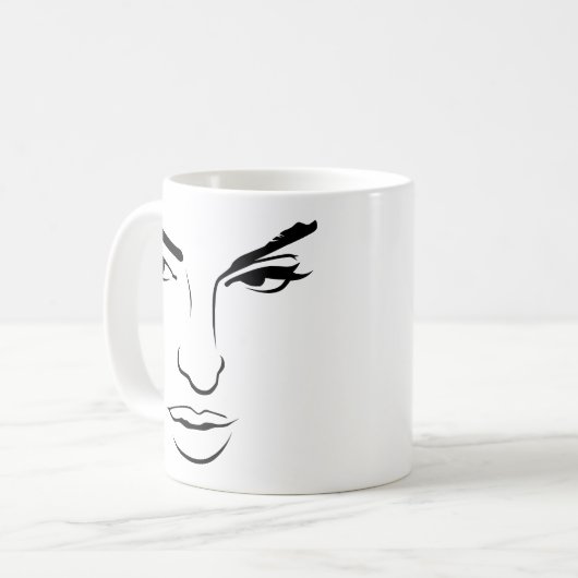 Frauengesicht Kaffeetasse (Vorderseite Links)