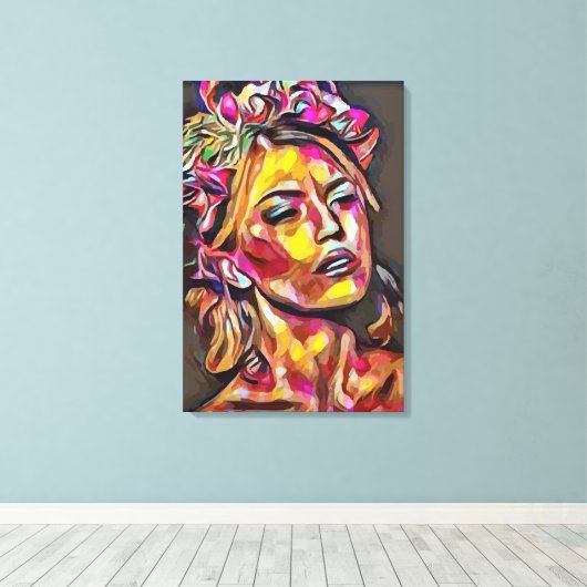 Frauengesicht Leinwanddruck (Insitu (Holzboden))