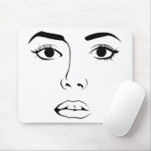 Frauengesicht Mousepad (Mit Mouse)