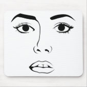 Frauengesicht Mousepad (Vorne)