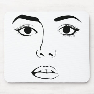 Frauengesicht Mousepad