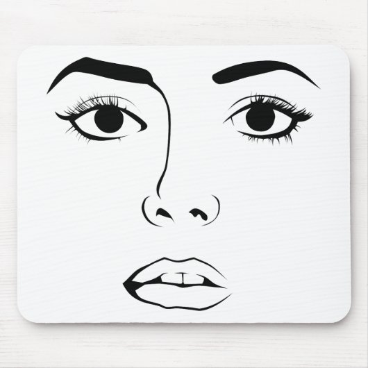 Frauengesicht Mousepad (Vorne)
