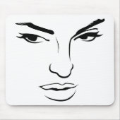 Frauengesicht Mousepad (Vorne)