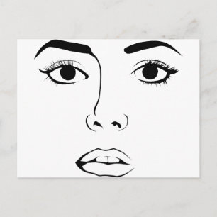 Frauengesicht Postkarte