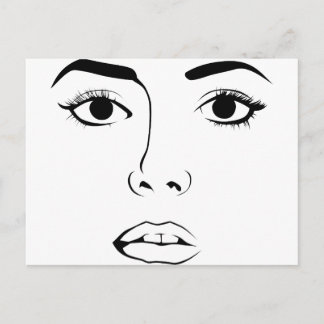 Frauengesicht Postkarte