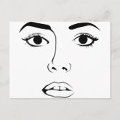 Frauengesicht Postkarte (Vorderseite)