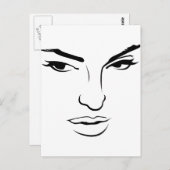 Frauengesicht Postkarte (Vorne/Hinten)