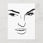 Frauengesicht Postkarte (Vorderseite)