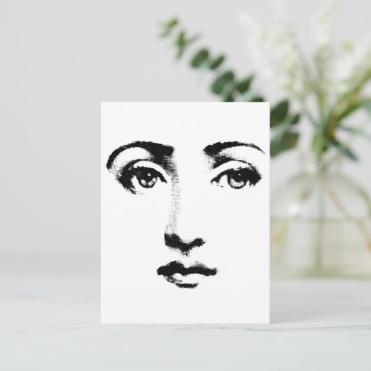 Frauengesicht Postkarte (Stehend Vorderseite)