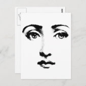 Frauengesicht Postkarte (Vorne/Hinten)