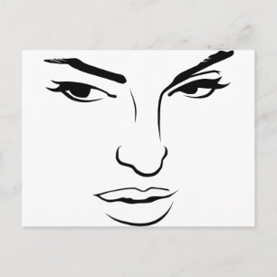 Frauengesicht Postkarte