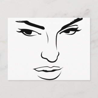 Frauengesicht Postkarte