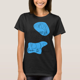 Frauengesicht Shine Bohemisch Line Minimalistisch  T-Shirt