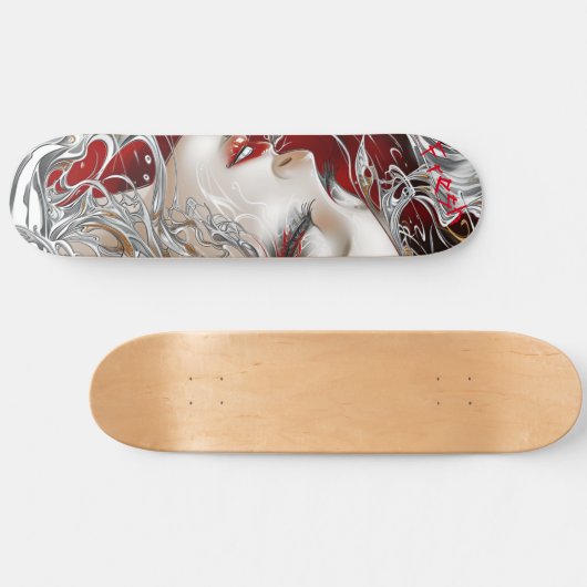 Frauengesicht Skateboard (Horizontal)