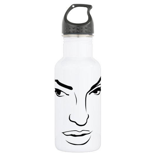 Frauengesicht Trinkflasche (Vorderseite)
