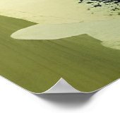 Frauengesicht und Blume Collage Poster (Ecke)