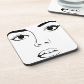 Frauengesicht Untersetzer (Linke Seite)