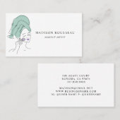 Frauengesichtslinie Zeichne Makeup Artist Visitenkarte (Vorne/Hinten)