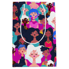 Frauengesichtsmuster Mittlere Geschenktüte