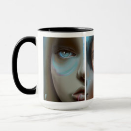 Frauengesichtszüge AI Generated Art Tasse