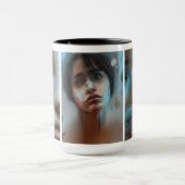 Frauengesichtszüge AI Generated Art Tasse (Zentrum)
