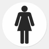 Frauengestalt Runder Aufkleber (Vorderseite)