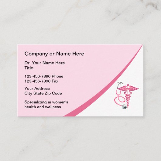 Frauengesundheit und Medizinische Klinik Visitenkarte (Vorderseite)