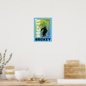 FrauenGirls Abstrakt Hockey Player (weiblich) Poster (Küche)