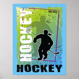 FrauenGirls Abstrakt Hockey Player (weiblich) Poster