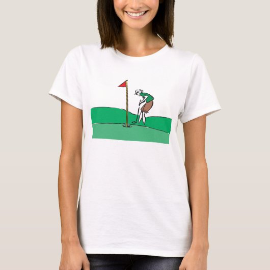 Frauengolfspieler T-Shirt (Vorderseite)