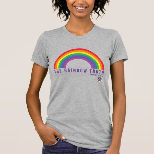 Frauengrau-T - Shirt-Regenbogenwahrheit T-Shirt (Vorderseite)