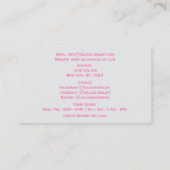 Frauengraue Mode Schuhe Pink High Heels Visitenkarte (Rückseite)