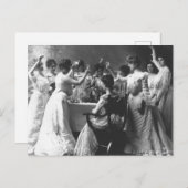 Frauengruppe Anfang der 1900er Champagne Toast Postkarte (Vorne/Hinten)