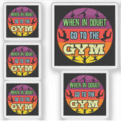 Frauengymnastik im Zweifelsfall Gehe zum Fitnessst Aufkleber (Vorderseite)