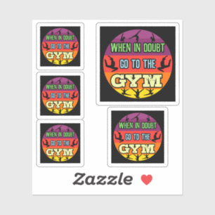 Frauengymnastik im Zweifelsfall Gehe zum Fitnessst Aufkleber