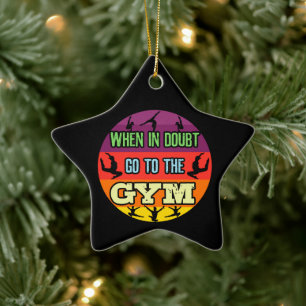 Frauengymnastik im Zweifelsfall Gehe zum Fitnessst Keramik Ornament