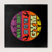 Frauengymnastik im Zweifelsfall Gehe zum Fitnessst Puzzle (Vertikal)