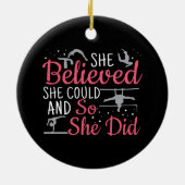 Frauengymnastik - Sie glaubte, sie könne Keramik Ornament (Hinten)