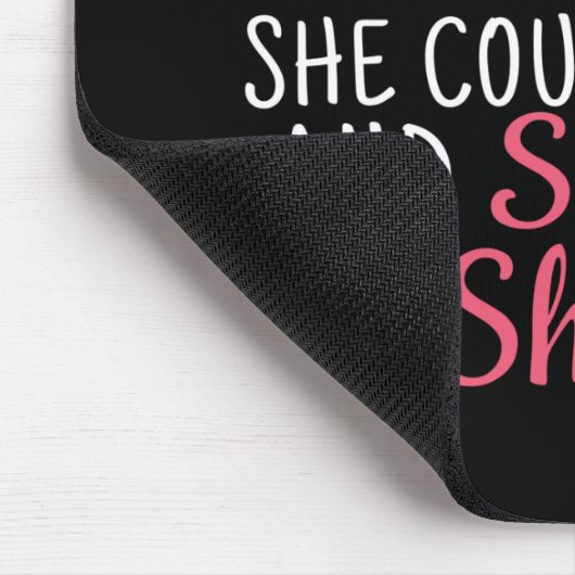 Frauengymnastik - Sie glaubte, sie könne Mousepad (Ecke)