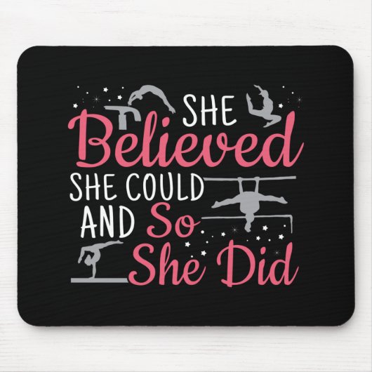 Frauengymnastik - Sie glaubte, sie könne Mousepad (Vorne)