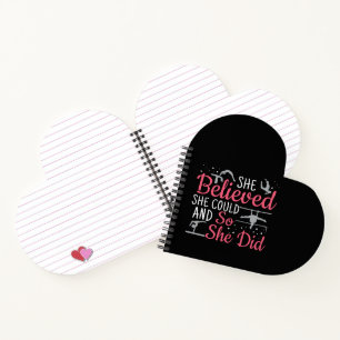 Frauengymnastik - Sie glaubte, sie könne Notizblock