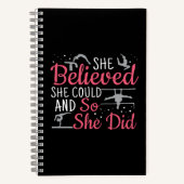 Frauengymnastik - Sie glaubte, sie könne Notizblock (Vorderseite)