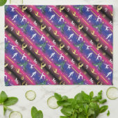 Frauengymnastik Weihnachtsbaum Geschirrtuch (Gefaltet)