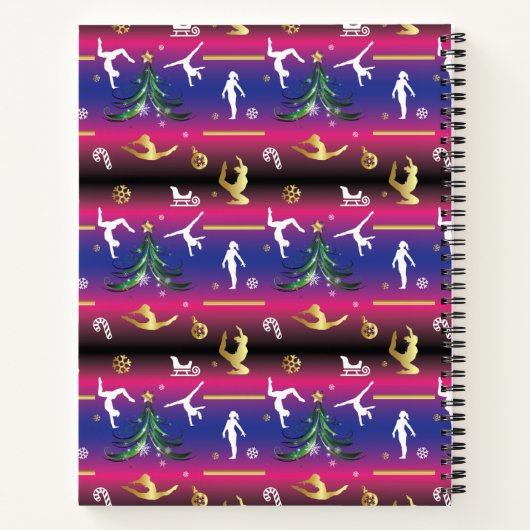Frauengymnastik Weihnachtsbaum Notizblock (Rückseite)