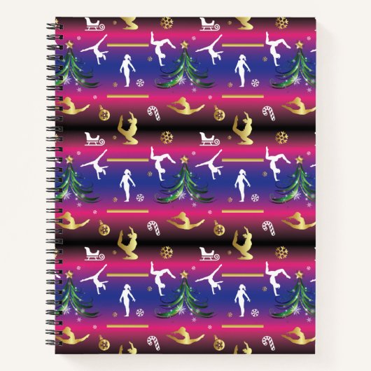 Frauengymnastik Weihnachtsbaum Notizblock (Vorderseite)