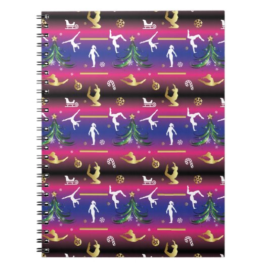 Frauengymnastik Weihnachtsbaum Notizblock (Vorderseite)